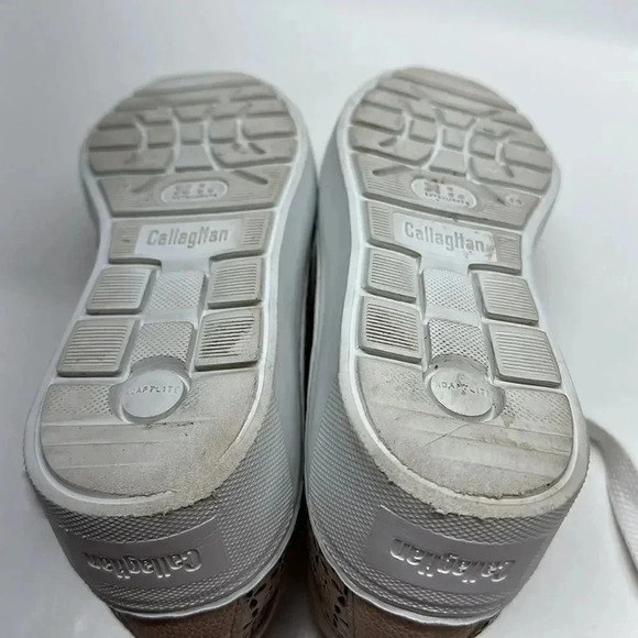 Callaghan Platform Sneakers Lace Up Shoes Laser Cut Floral Rose Gold Size 40 10 - Picture 7 of 10